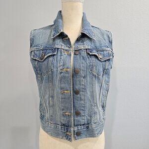 Levi's Classic Blue Denim Vest.
